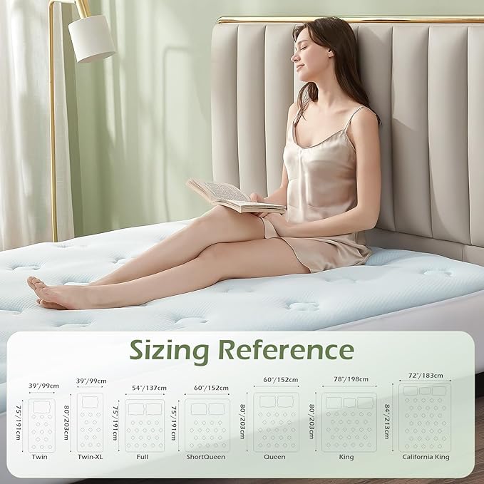 Hansleep Memory Foam Mattress Pad Topper King, King Size Mattress Topper Viscose Derived from Bamboo, King Foam Bed Mattress Pad Cover for Back Pain Relief, 78" x 80", White