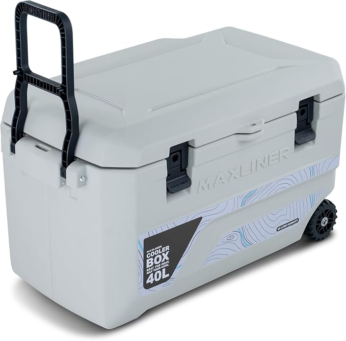 Max Cooler Box (40L) Outdoor Activities, Such as Camping, Fishing, Hiking, and picnics. Box Keeps Cold to 180 Hours (7.5 Day)