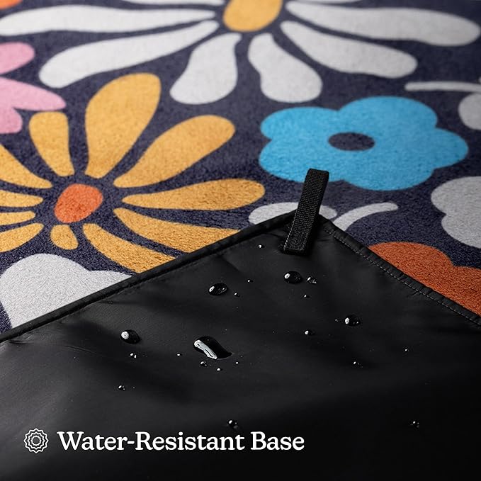 Nomadix Festival Blanket - Perfect for Picnics, Camping, & Lawn Seating - Plush Top & Water Resistant Base - Made with Post Consumer Recycled Materials - Hula Multi - 60x72