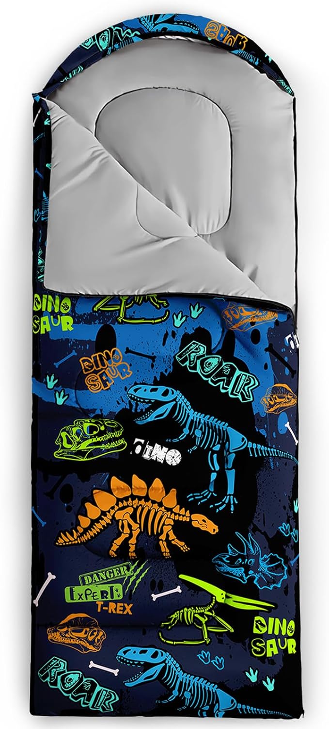 Kids Sleeping Bag for Boys Girls,3D Basketball Print-Lightweight Warm Portable Outdoor Indoor-Waterproof Cold Weather Resistant Sleeping Bag for Camping Hiking