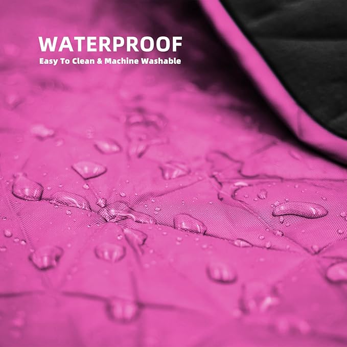 Outdoor Waterproof Blanket, Foldable Fleece Stadium Blanket for Outdoor Sports Event, Camping, Car, Pet, Picnics - Windproof, Wearable, Machine Washable 80" x 58" (Rose Purple)
