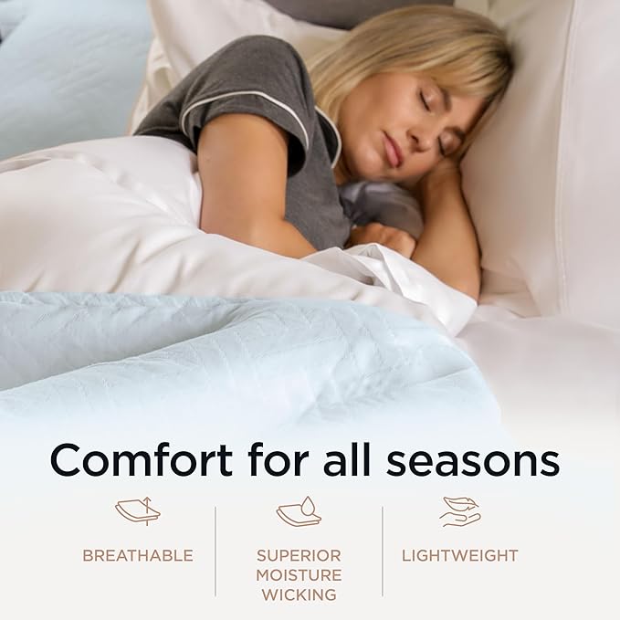 Threadmill Luxury Cotton Blankets for Twin Size Bed | All-Season 100% Cotton Twin Blanket for Bed | Criss Cross Jacquard Lightweight, Soft & Cozy Coverlet, 350GSM, 68 x 90 inches | Light Blue