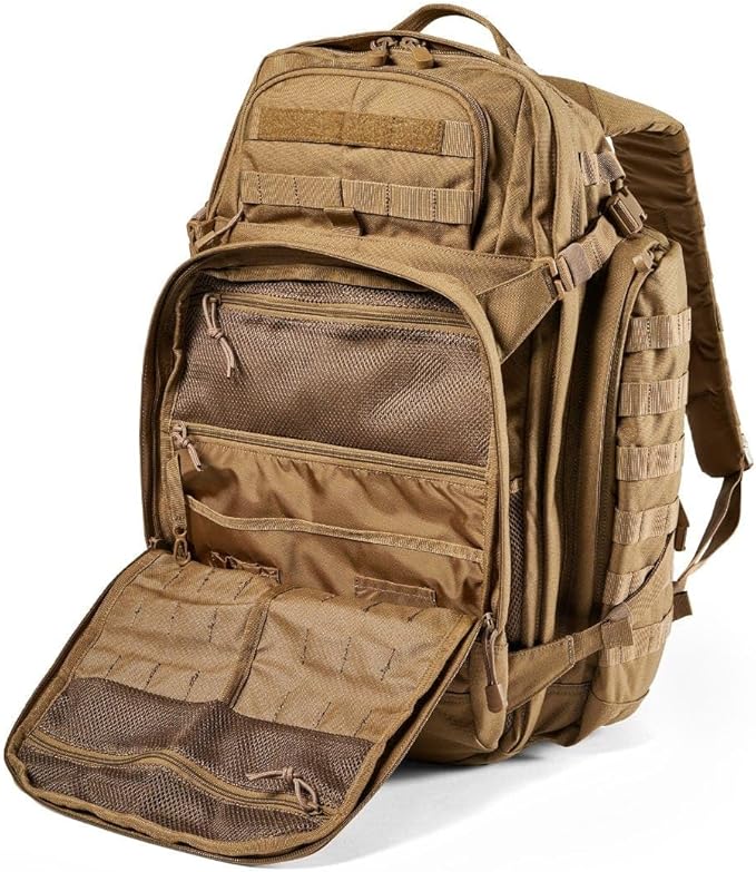 5.11 Tactical Backpack, RUSH 72 2.0 Military Survival Molle Back Pack with Laptop Compartment, Large, 55L, Style 56565ABR