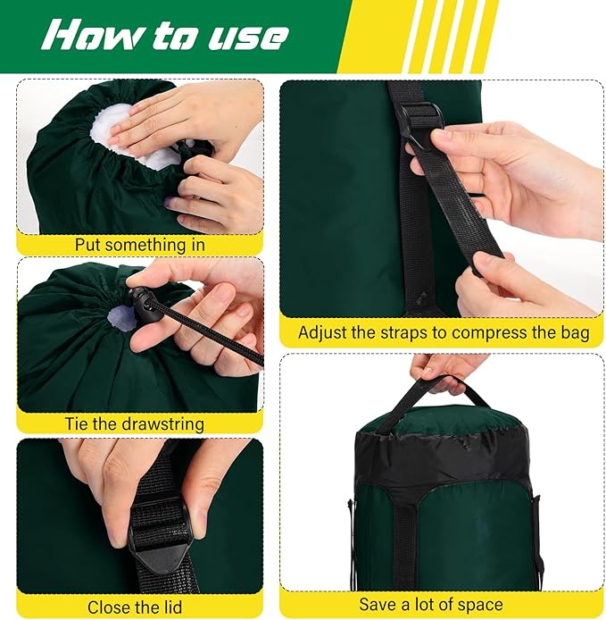 5 Pcs Compression Sacks for Backpacking 20L Camping Sleeping Bag Stuff Sacks for Backpacking Water Resistant Sleeping Bag Storage Sack for Space Saving Hiking Gear