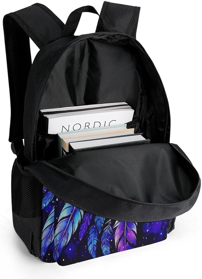 Lightweight Daypack Backpack for Trekking Work Running, Big Capacity Multipurpose Anti-Theft Bookbag, Fantasy Rose Art Business Computer Bag