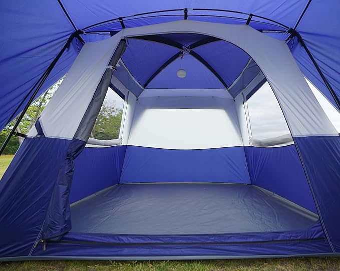 Vidalido 3-4 Person Tent with 1 Mesh Door and 2 Large Mesh Window, Double Layer Waterproof Portable Family Cabin Tent, 4 Person Tents for Outdoor Camping Hiking
