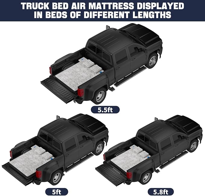 Umbrauto Truck Bed Air Mattress for 5.5-5.8ft Full Size Short Bed, Inflatable Airbed with Pump – Perfect for Autumn Camping, Road Trips, and Outdoor Use