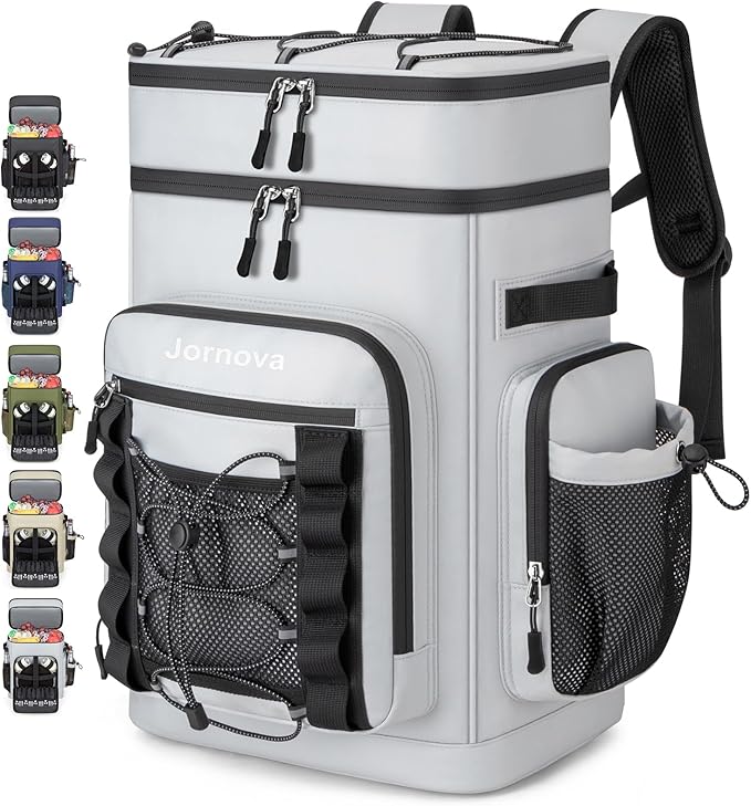 Insulated Cooler Backpack, 40L Leakproof Backpack with Double Compartments for Men & Women, Large Lunch Cooler for Camping, Beach, Travel, Picnic, Up to 48 Cans