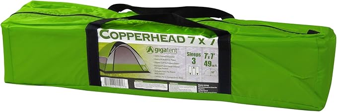 Gigatent 4 Person Camping Tent – Spacious, Lightweight, Heavy Duty Backpacking Tent - Weather and Flame Resistant Outdoor Hiking Gear – Fast and Easy Set-Up – 9’x7’ Floor, 58” Peak Height
