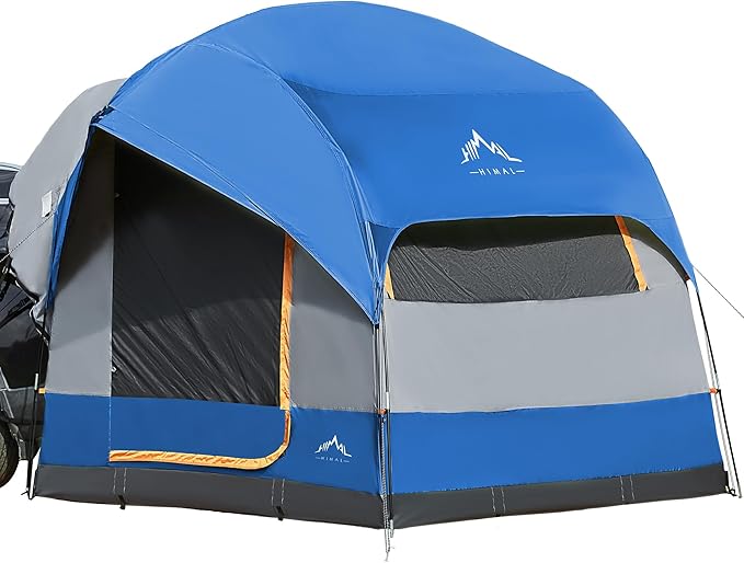 SUV Tent for Camping, Waterproof PU3000mm Spacious Double Layer Design for 5-8 Person, Includes Rainfly and Storage Bag, 8FT L x 8FT W x 7.2FT H Blue