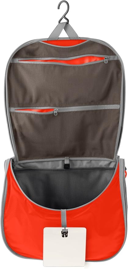 Sea to Summit Large Hanging Toiletry Bag, Travel Organizer for Men and Women, Spicy Orange