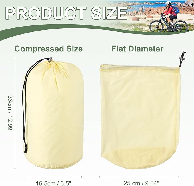 Stuff Sack, Sleeping Bag Storage Sack, Waterproof Outdoor Storage Ultralight Portable Drawstring Storage Bag
