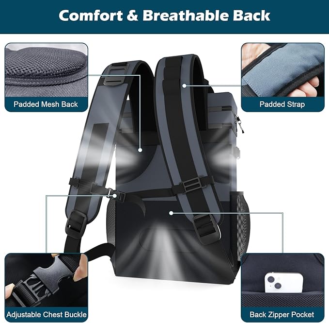 Large Backpack Cooler,40 Cans Leak Proof & Waterproof & Insulated Cooler Backpack, Soft Cooler Bag for Men & Women, Ice Chest for Camping,Beach,Picnic,Lunch,Travel,Fishing