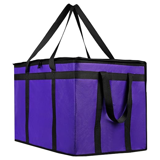 1 Pack Purple Extra Large XXXL Insulated Food Delivery Bag Cooler Bags Keep Food Warm Catering Therma for doordash Catering Cooler Bags Keep Food Warm Catering Therma Catering Shopper hot XXXL