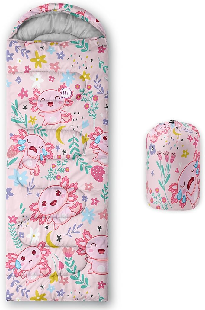 QOOMO Camping Sleeping Bags,3 Season Warm & Cool Weather,Lightweight,Waterproof Sleeping Bags for Adults & Kids,Traveling,and Outdoors,Camping Gear Equipment