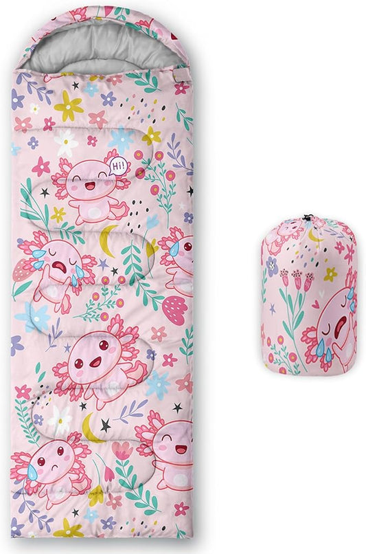 QOOMO Camping Sleeping Bags,3 Season Warm & Cool Weather,Lightweight,Waterproof Sleeping Bags for Adults & Kids,Traveling,and Outdoors,Camping Gear Equipment