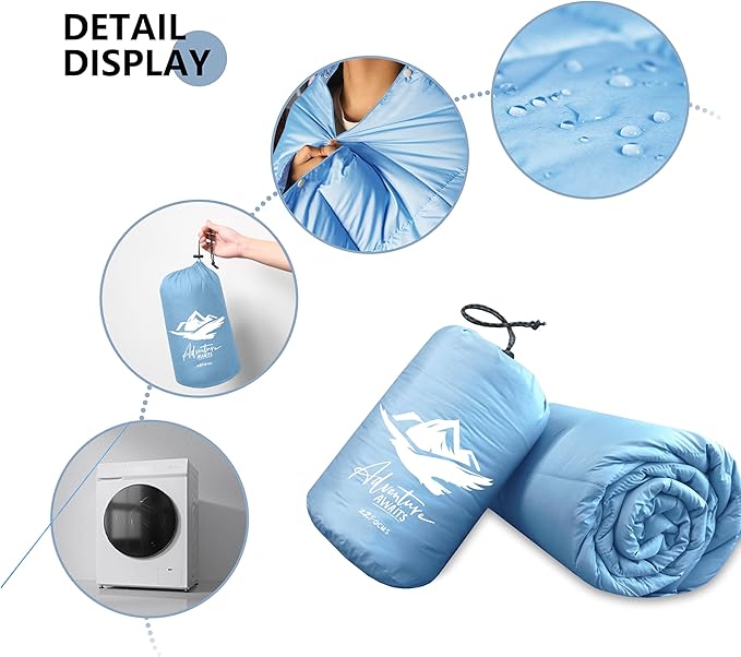 Camping Blanket,Lightweight Puffy Blanket Packable Down Alternative Throw Blanket Waterproof Windproof for Outdoors, Travel, Beach, Airplane, Hiking