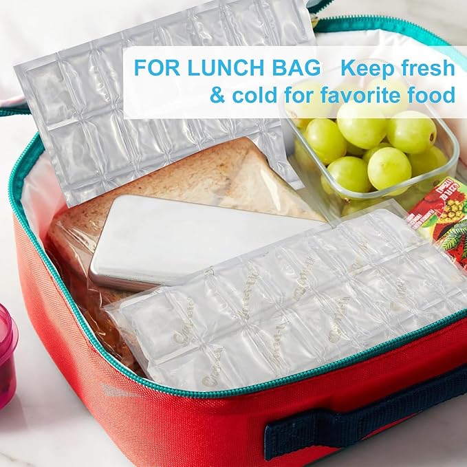 Freeze Solid Yet Flexible! 2 PCS Segmented Cooler Mats - No Leak Gel Ice Sheets, Foldable for Any Cooler or Bag, Keep Food Dry for Beach, BBQ, Boating, Parties