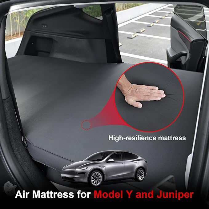 Air Mattress for Model Y and Juniper Rear Trunk Inflatable Bed for Model Y Juniper Inflatable Camping Mattress with OEM Style External Air Pump