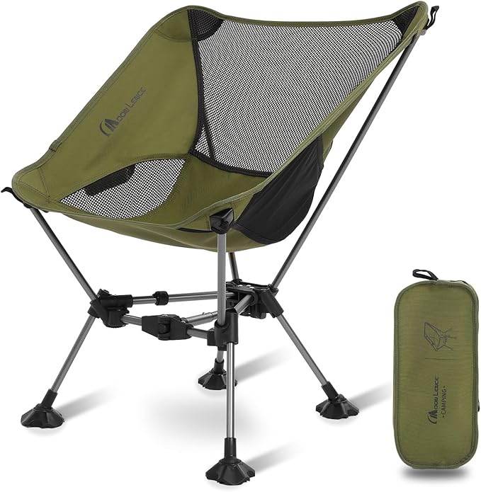 MOON LENCE Portable Camping Chair Backpacking Chair - The 4th Generation Ultralight Folding Chair - Compact, Lightweight Foldable Chairs for Hiking Mountaineering, Beach