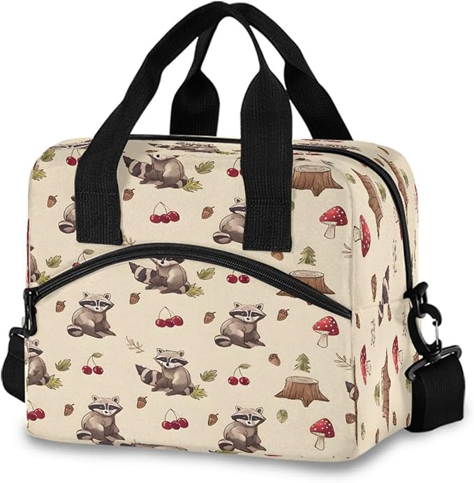 ALAZA Little Brown Bear Pattern Lunch Box for Men Women Adults Insulated Lunch Bag Cooler Bag with Adjustable Shoulder Strap for Work Picnic Travel