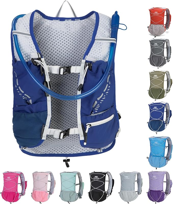 Lightweight Running Vest for Women and Men Hydration Backpack Pack with 1.5L Water Bladder Bag Running Gear Accessories for Hiking Trail Cycling Marathon