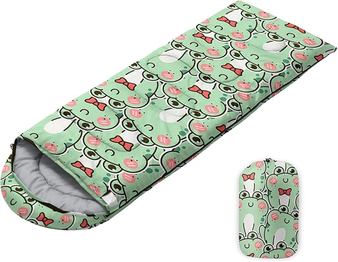 Sleeping Bags for Adults Youth Kids,3D Printing Camping Sleeping Bag for Girls Boys Lightweight Waterproof Cold/Warm Weather Sleeping Bag for 3 Seasons