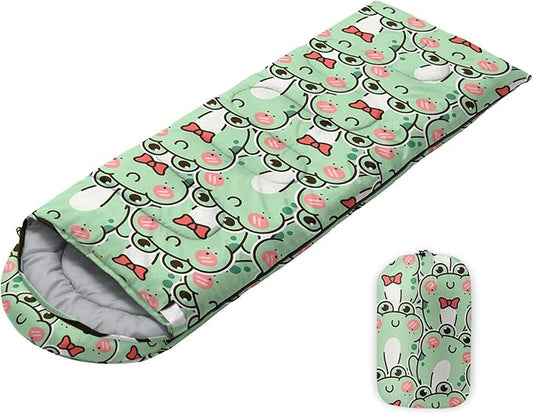 Sleeping Bags for Adults Youth Kids,3D Printing Camping Sleeping Bag for Girls Boys Lightweight Waterproof Cold/Warm Weather Sleeping Bag for 3 Seasons