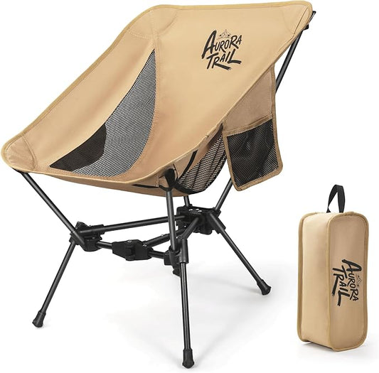 Ultralight Backpacking Chair,Compact Folding Camping Chair,Supports 300lbs,Portable Travel & Hiking Chair,Lightweight Design,Perfect for Hiking Gear, Picnics and Traveling