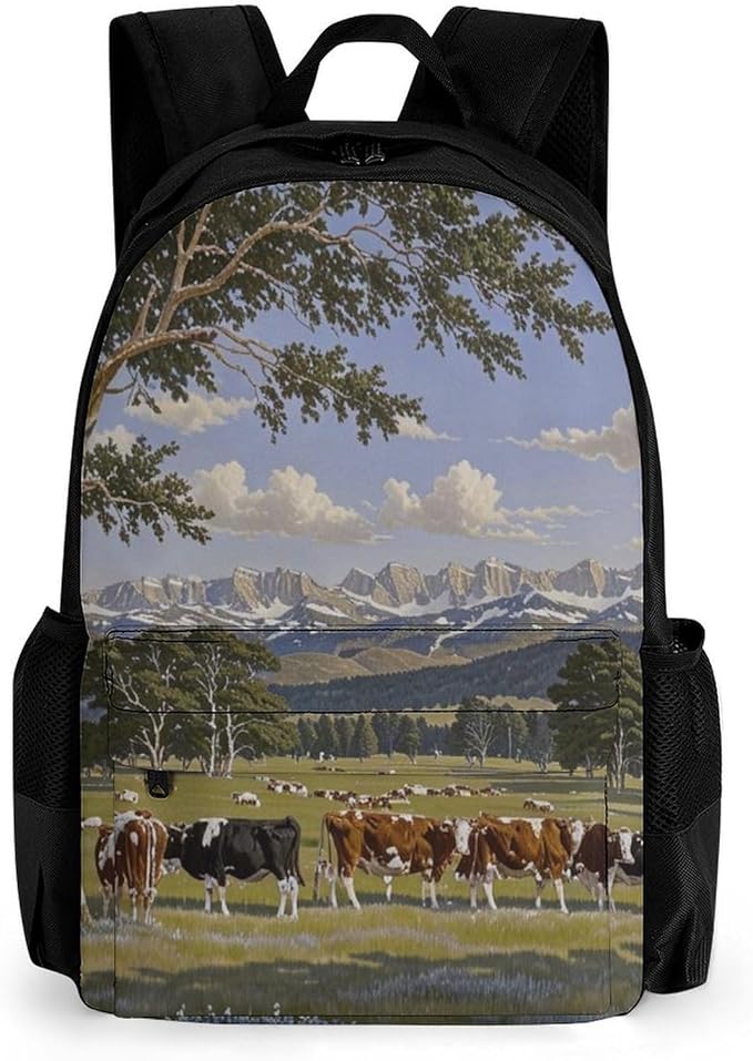 Rucksacks Lightweight Multipurpose Anti-Theft Animal Herefords Cattle Party Shoulder Bag Big Capacity Laptop Book Bag Rucksack With Padded Straps