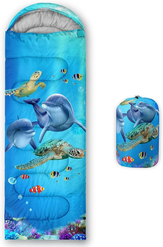 Sleeping Bags for Adults and Kids Camping Sleeping Bags for Girls and Boys Lightweight Waterproof Cold/Warm Sleeping Bag for 3 Season