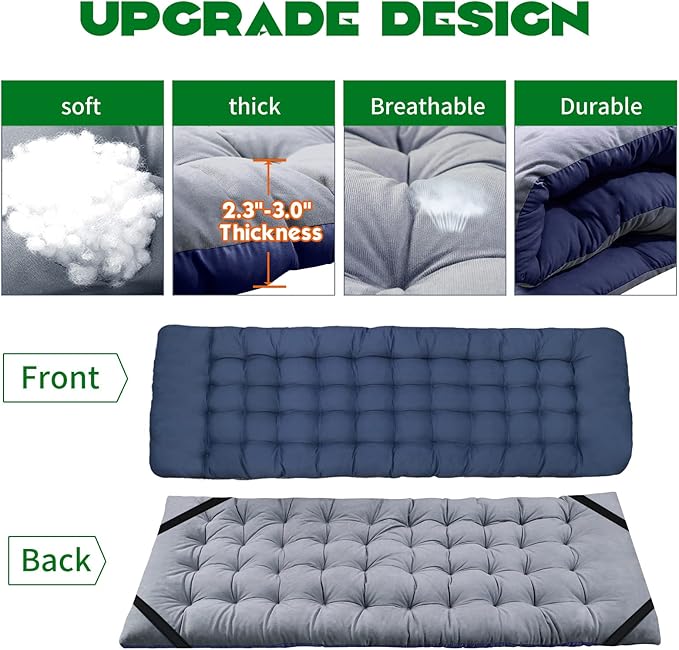 NAIZEA Folding Camping Cots for Adults, Portable Cot with Mattress Heavy Duty Outdoor Bed with Carry Bag 1200d Oxford Cloth Sleeping Cots for Camping Office Nap Home Guest Beach Travel