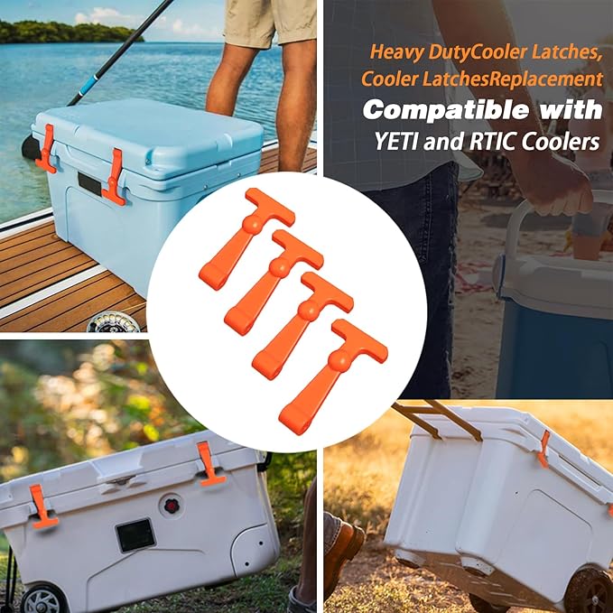 4 Pack Heavy Duty Cooler Latches Compatible with YETI RTIC Coolers