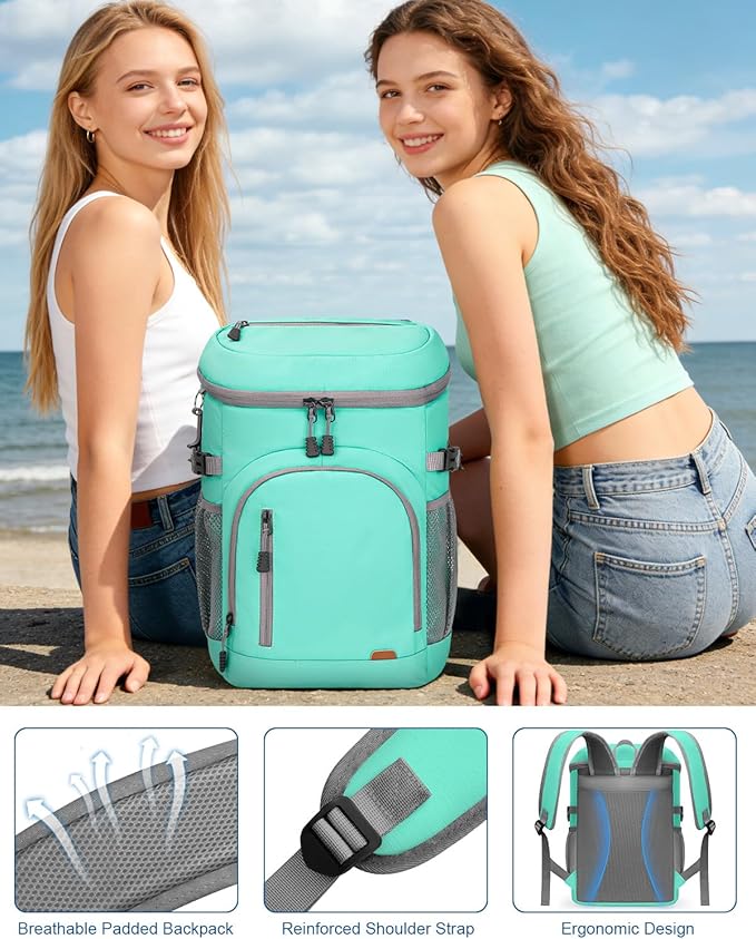 Cooler Backpack Insulated Waterproof,30/45 Cans Backpack Coolers Leakproof Lunch Backpack for Men Women Portable Soft Cooler Bag for Beach Camping Trave Picnic