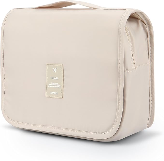 Mossio Hanging Toiletry Bag - Large Cosmetic Makeup Travel Organizer for Men & Women with Sturdy Hook