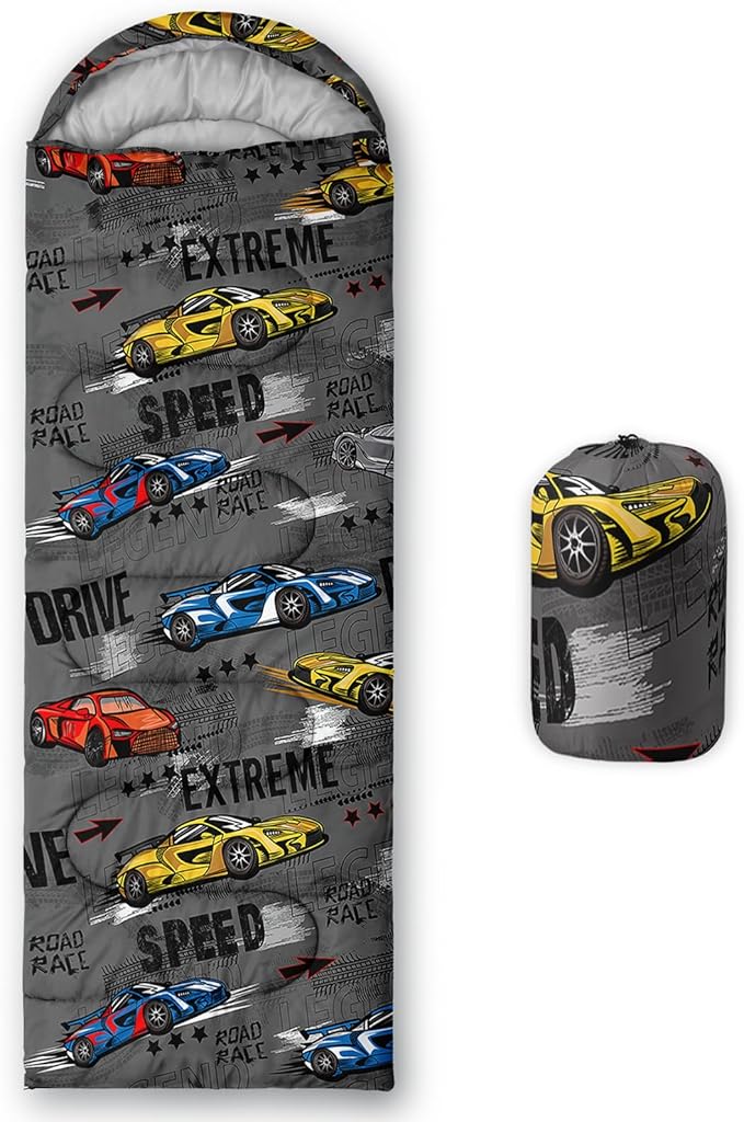 Print sleeping bag,sleeping bags,Outdoor Camping Sleeping Bag，Suitable For Children Boys And Girls Portable,Waterproof,Compact And Lightweight,Great For Outdoor Camping,Backpacking And Hiking