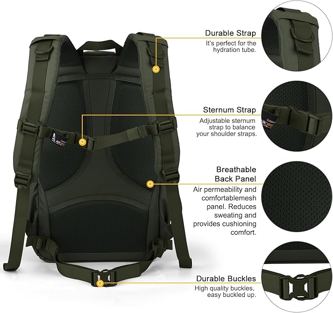 Mardingtop Military Tactical Backpack for Men 28L Molle Rucksack Army Backpack EDC Daypack for Hiking,Travel,Camping, Hunting