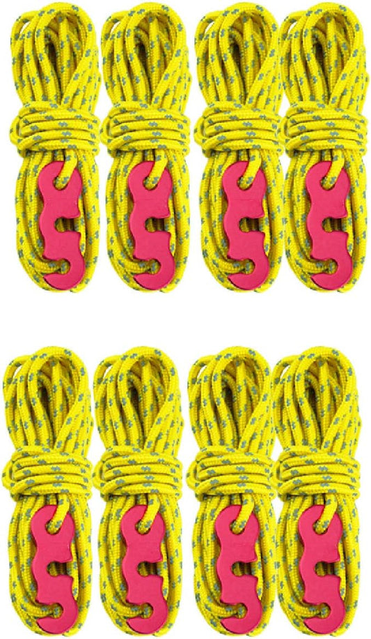 Azarxis Reflective Cord Pack Tent Guyline Rope High-Strength Lightweight with Aluminum Cord Adjuster for Tying Down Tarps, Camping Tent, Outdoor Packaging