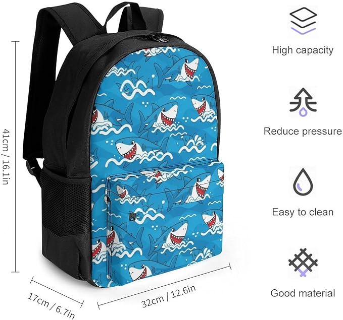 Shoulder BookBags Shark Sports Outdoor Running, Camping Backpack Men Women