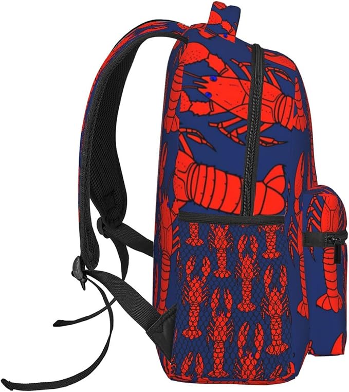 Rucksacks Lightweight Multipurpose Anti-Theft Red Lobster Shoulder Bag Large Capacity Business Computer Bag With Smooth Zippers