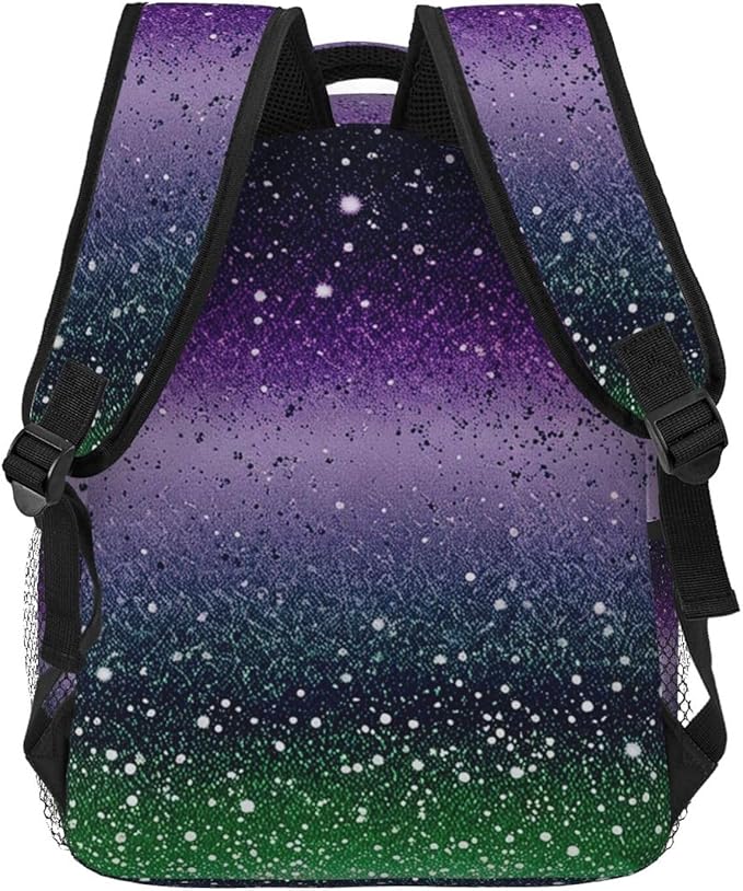 Daypack Backpack Multipurpose Anti-Theft Large Capacity Bookbag, Sparkling Mermaid Scales Travel Hiking Camping Rucksack With Adjustable Shoulder Straps