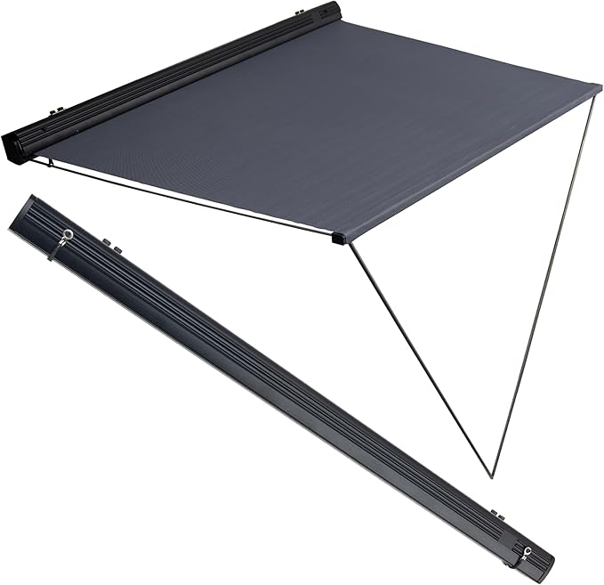 ShareGoo 11.4" x13.1" 1/6 RC Toy Simulation Camping Tent Roof Canopy Decoration Accessory Compatible with Axial SCX6 Trail Honcho RTR 1/6 RC Crawler (Black)
