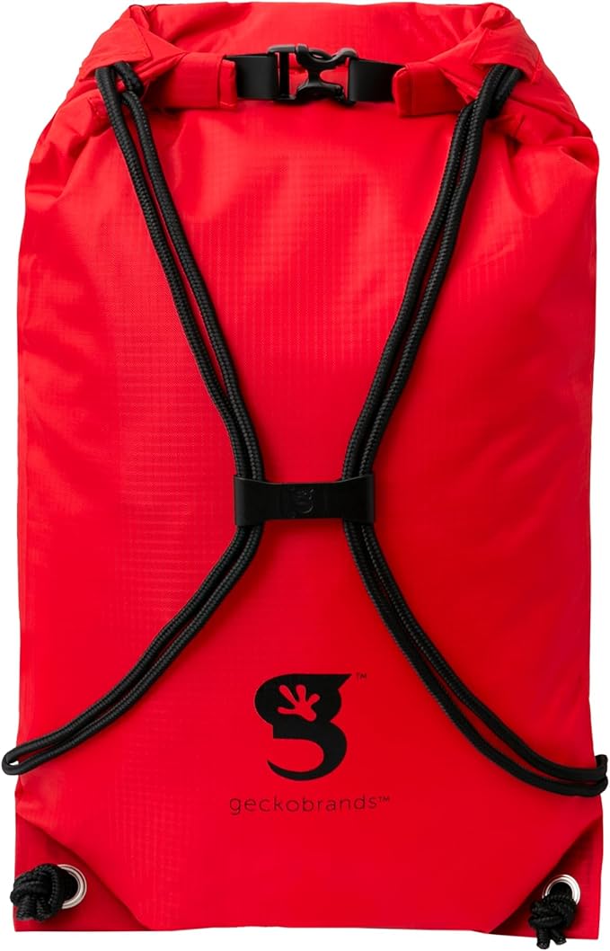 geckobrands Embark 10L Drawstring Backpack – Waterproof, Lightweight Dry Bag for Beach, Hiking, and Light Water Activities
