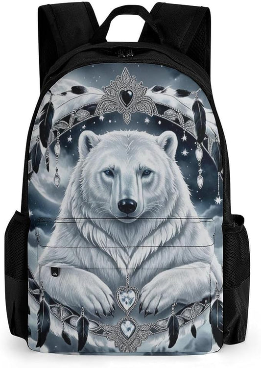 Rucksack Polyester Anti-Theft Multipurpose Hear Dreamcatcher Bear Mates Art Carry On Bag Large Capacity Travel and Sport Backpack Rucksack With Smooth Zippers