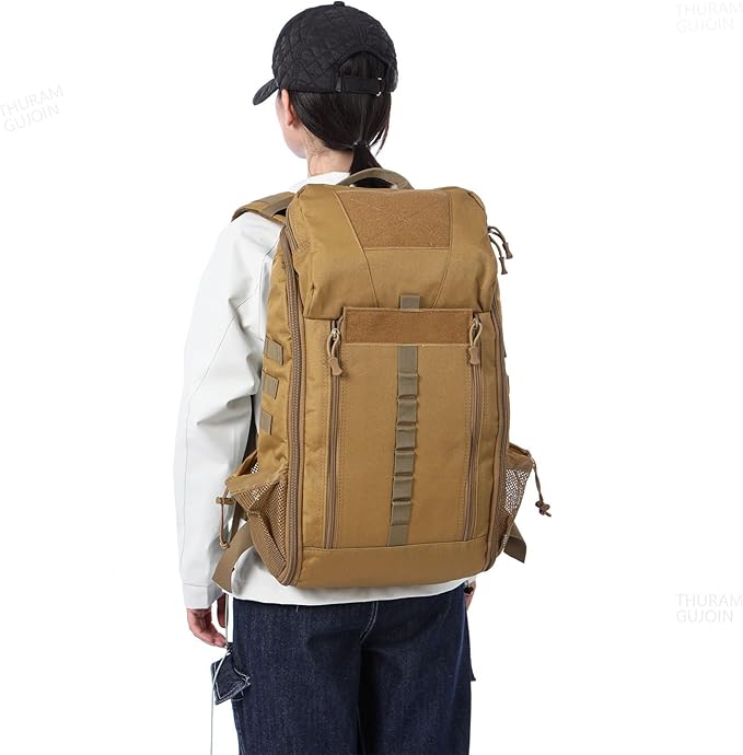 40L Waterproof Tactical Medical Backpack First Aid Bag for Hiking Trekking Hunting Fishing Camping Outdoor Sports (Khaki)