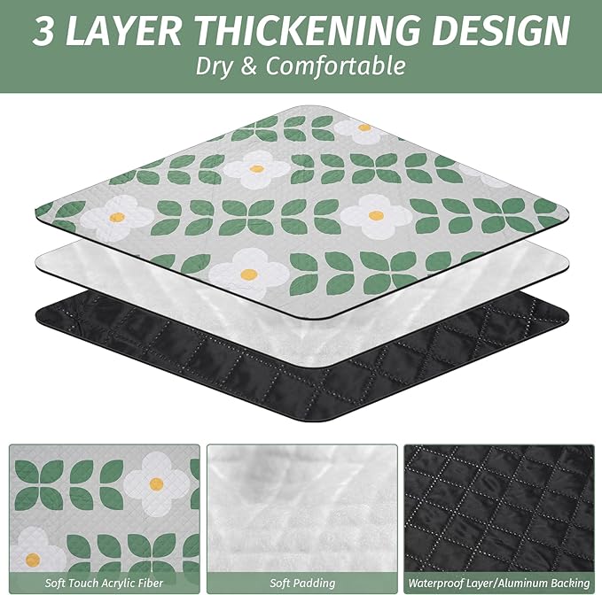 Picnic Blankets Extra Large - Beach Blanket Waterproof Sandproof with Shoulder Strap, Machine Washable, Outdoor Blanket with Stakes for Grass Concert, Park, Lawn,Travel,Spring Summer.Green