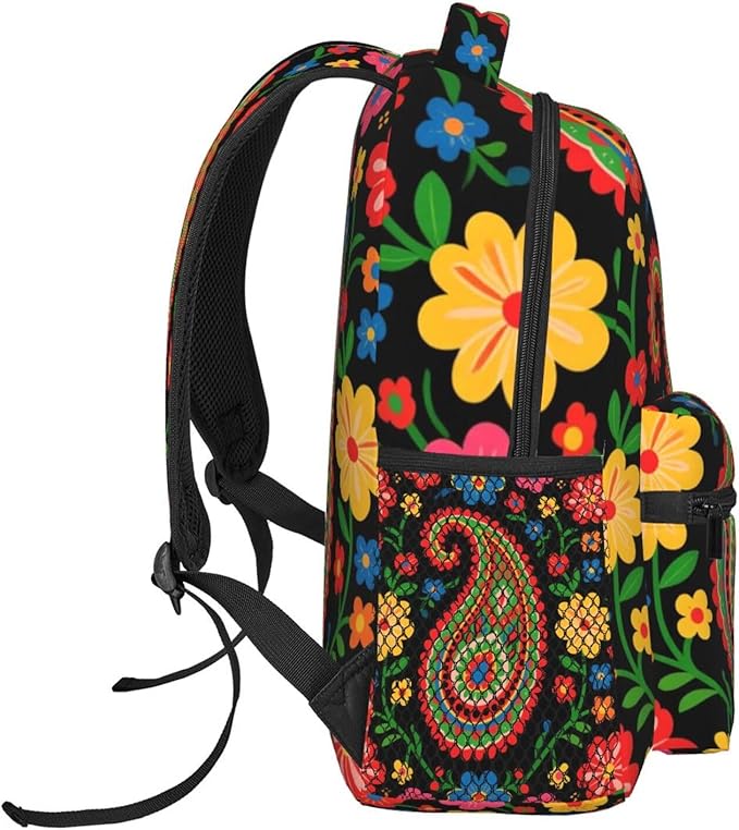 Men Women Lightweight Abstract Paisley Texture Pattern Backpack Large Capacity Carry On Bag With Padded Straps for Sports Work Walking Cycling