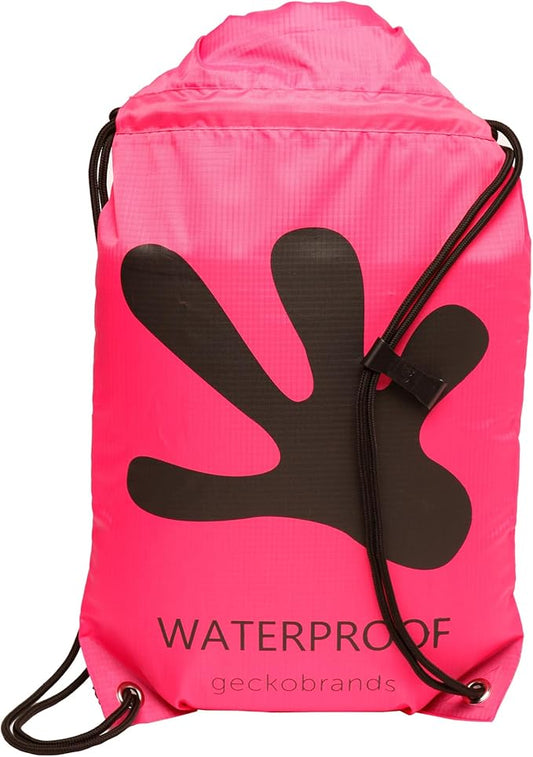 geckobrands Embark 10L Drawstring Backpack – Waterproof, Lightweight Dry Bag for Beach, Hiking, and Light Water Activities