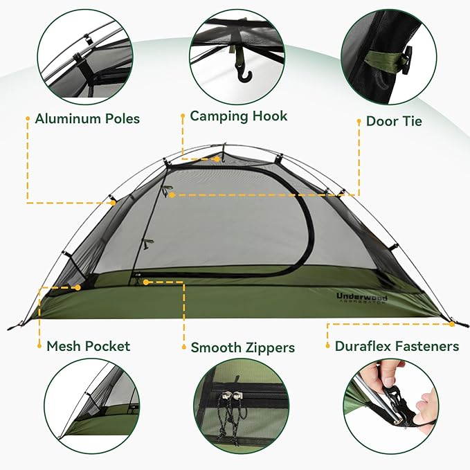 1 Person Backpacking Tent for Camping & Foam Camping Mattress