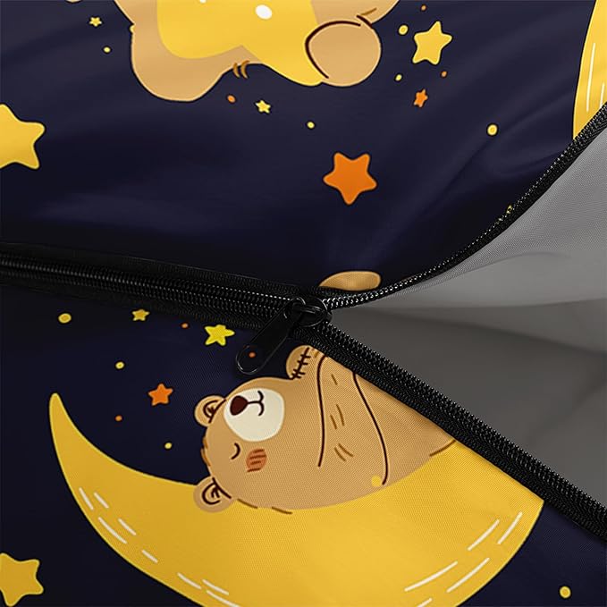 AILONEN Kawaii Puppy Sleeping Bag for Kids Boys Girls,Warm and Cool Weather,Lightweight,Waterproof Backpacking,Cartoon Cute Dog & Duck Animal Themed Blue Sleeping Bag for Camping